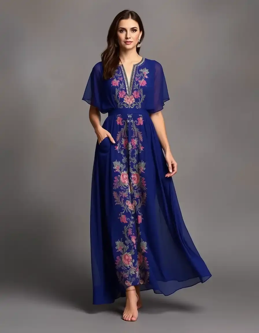 Chiffon long dama