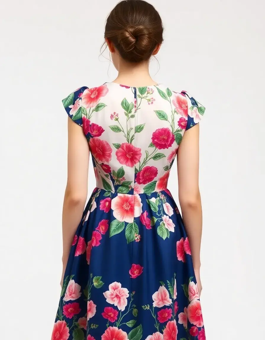 Floral Sevilla Dress con estampado artístico