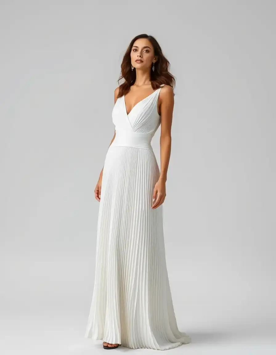 Pleated Elegant Long