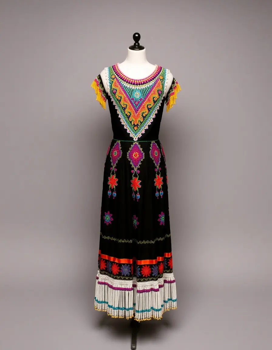 Beaded Fiesta Dress - Vestido con pedrería