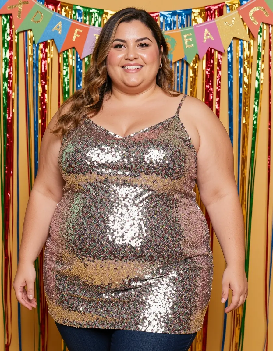 Plus Sequin Fiesta Dress tallas grandes