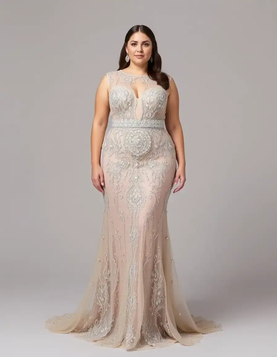 Plus Beaded Dress grandes