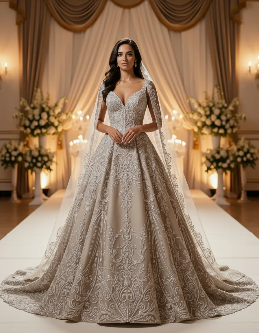 Vestidos de madrina espectaculares con pedrería