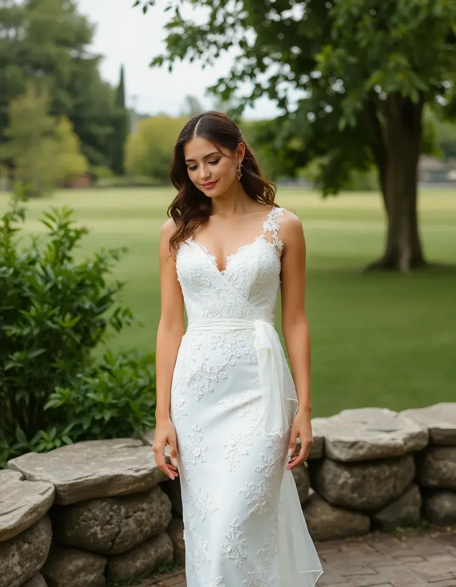 Wrap Civil Wedding - Vestido cruzado para novia
