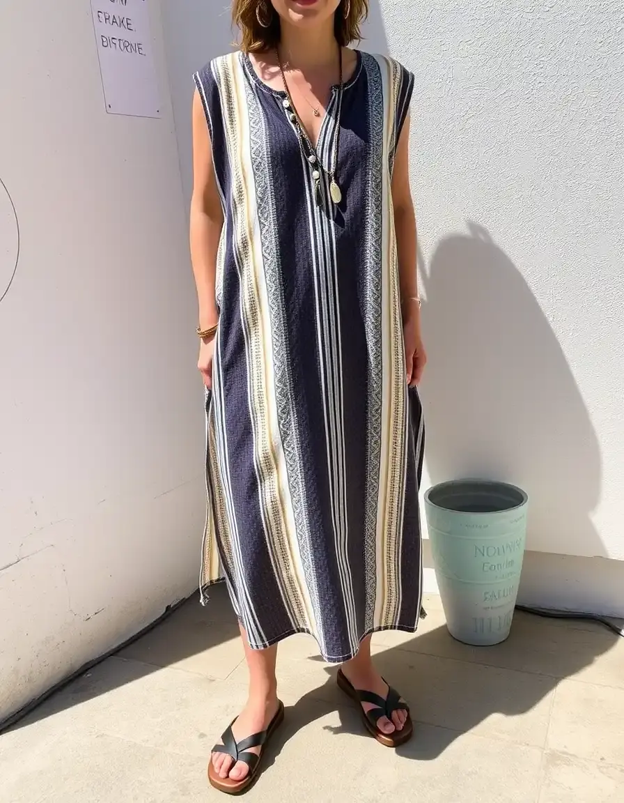 Vestido shift de algodón ligero para verano