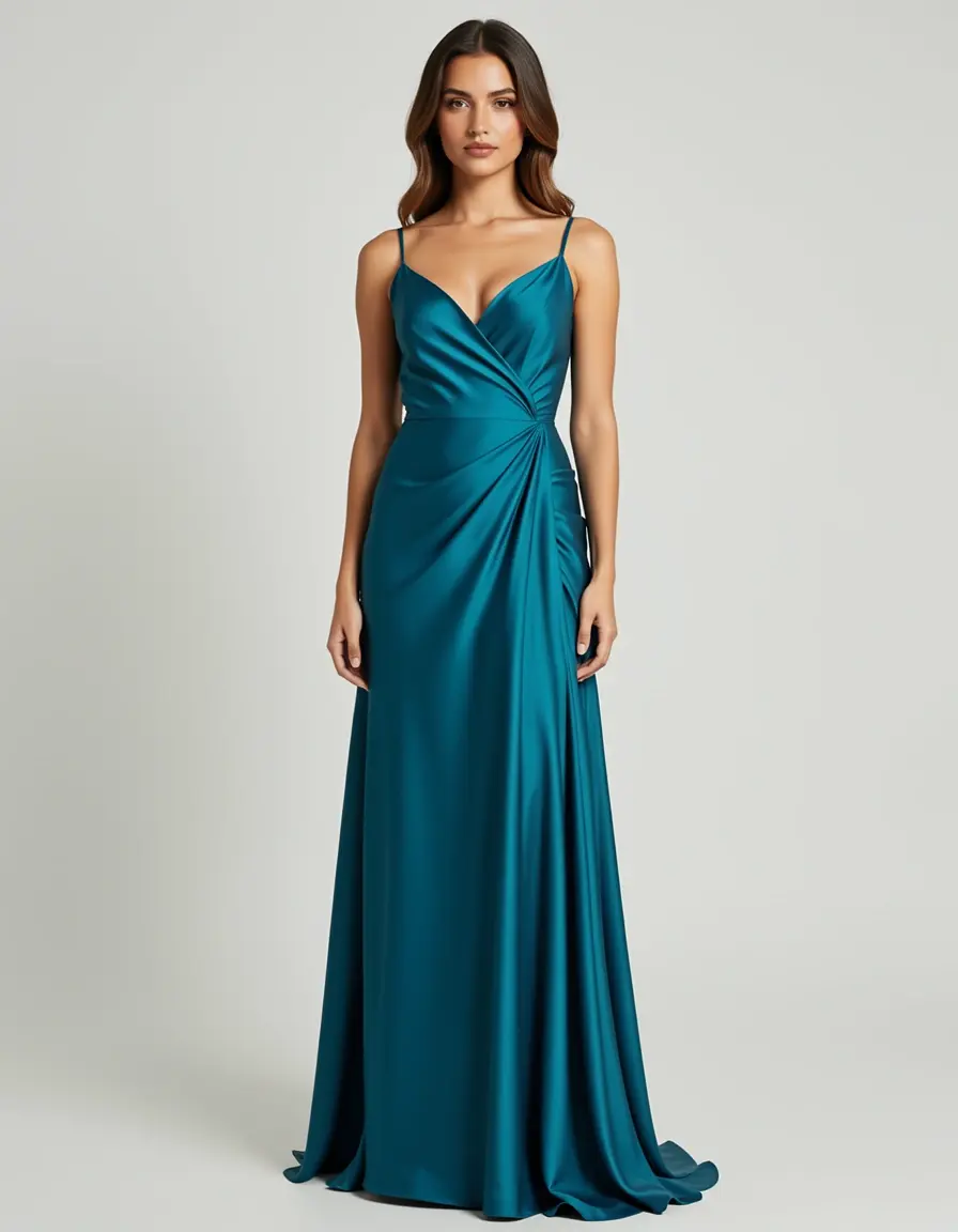 Vestido Maxi de seda elegante para mujer