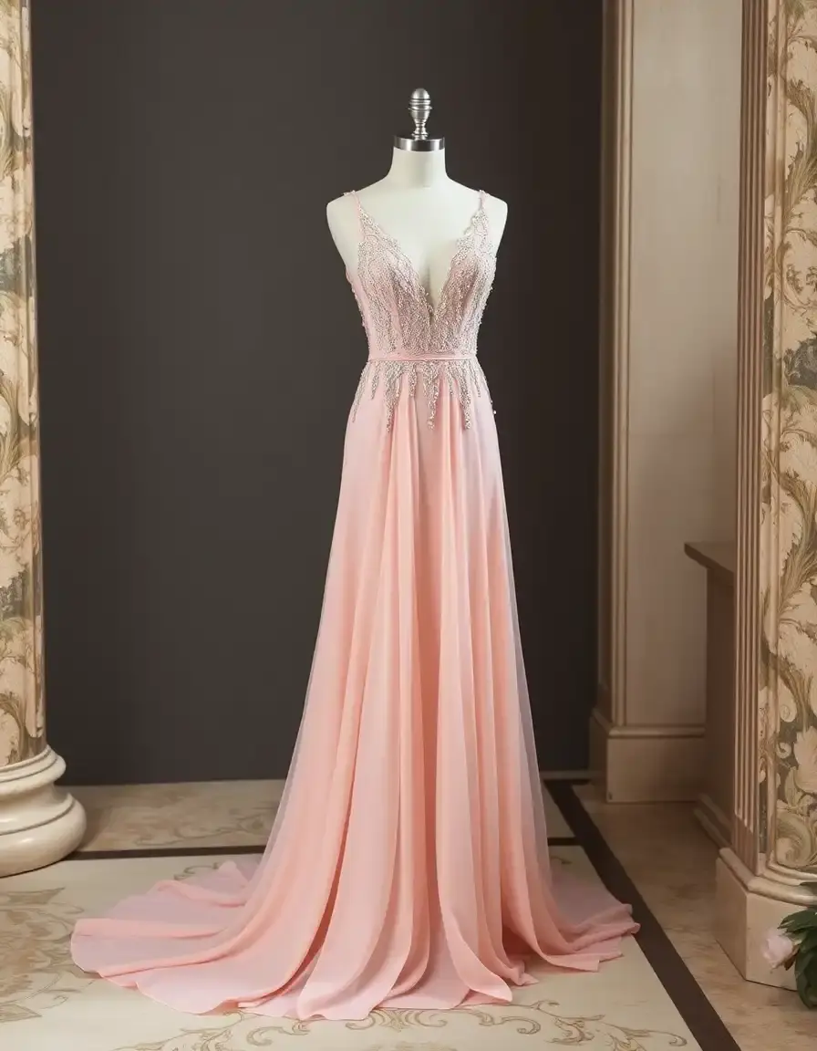 Vestido Gown Elegant Long de gala