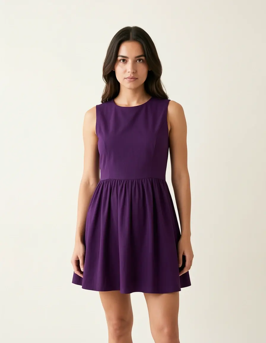 Deep Purple Mini vestido corto morado oscuro