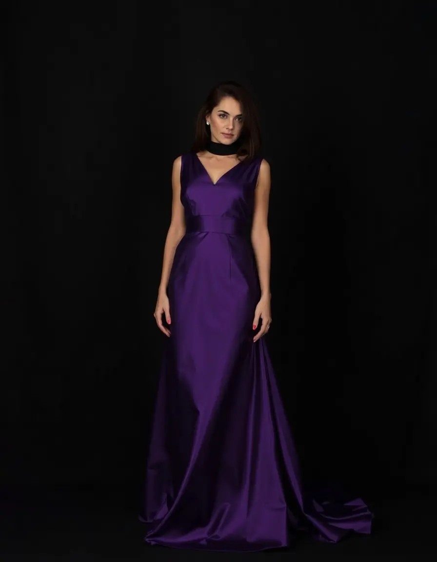 Eggplant Purple Gown vestido de gala berenjena