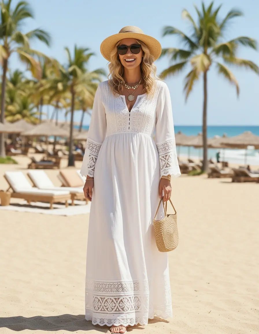 Vestido White Ibicencos Maxi blanco estilo boho