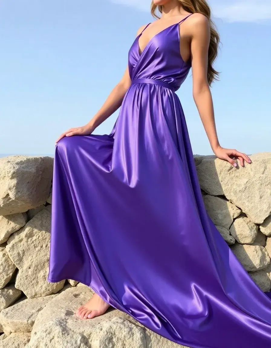 Vestido Satin Madre Long de seda