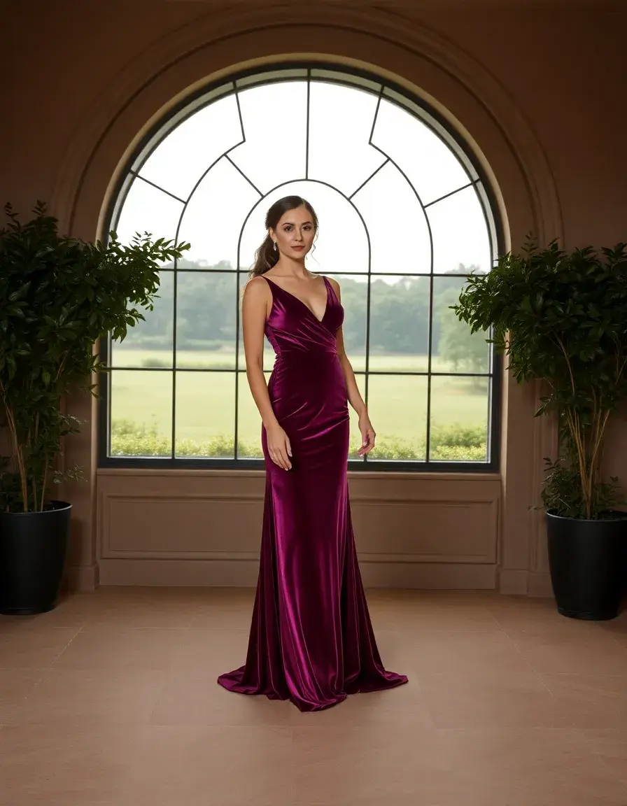 Vestido Velvet Madre Evening de terciopelo