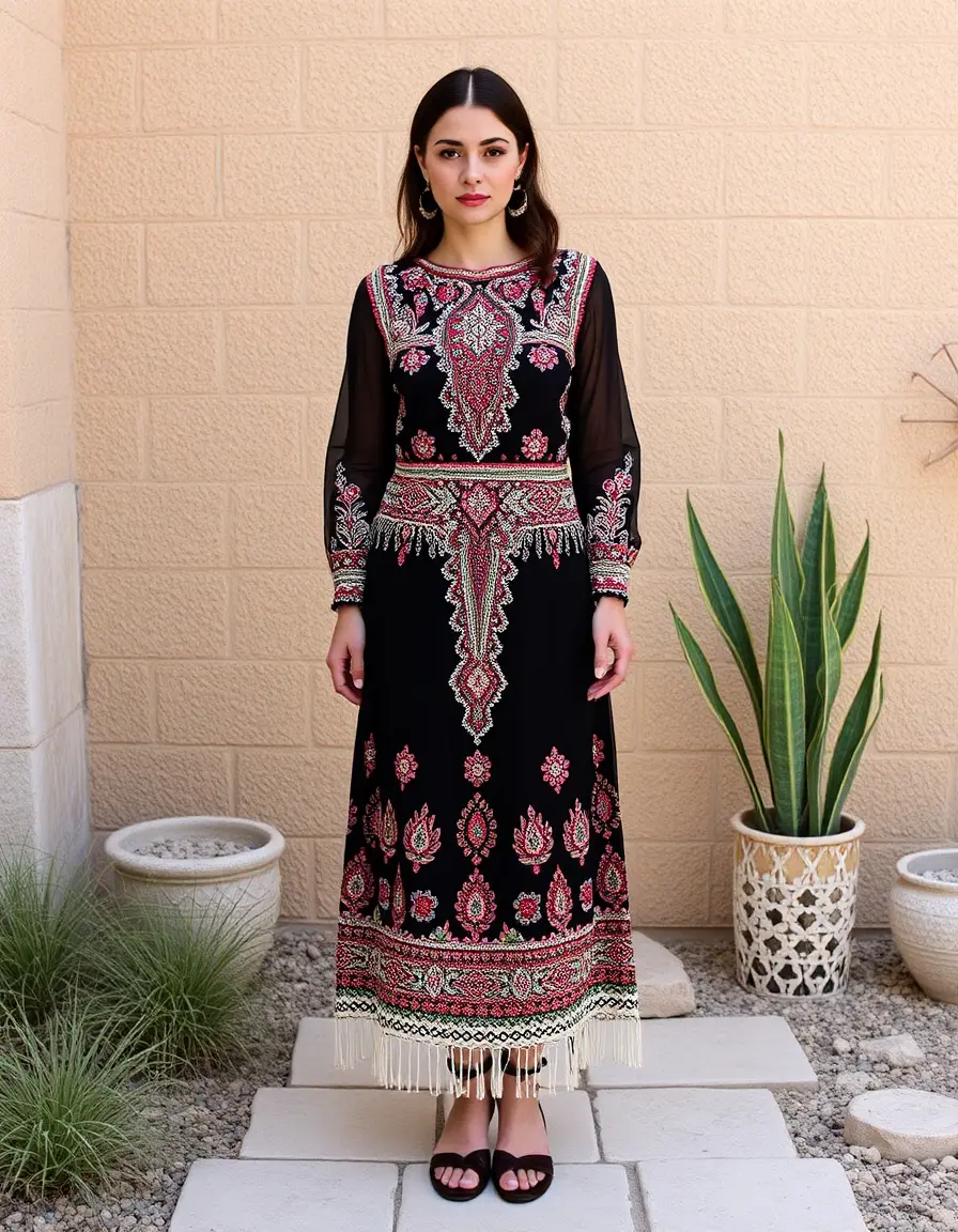 Beaded Madre Midi con pedrería