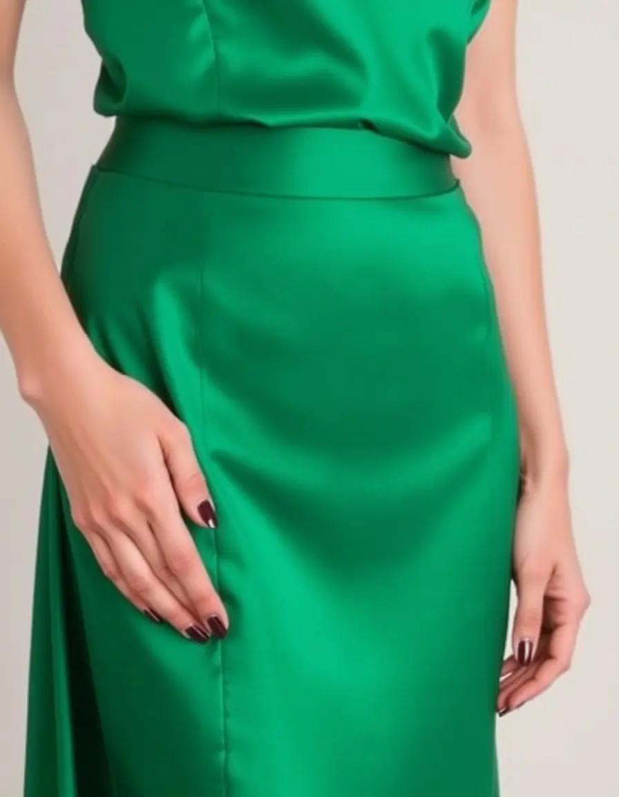 Vestido satinado Satin Midi Cocktail elegante
