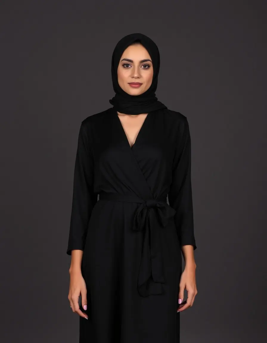 Wrap Black Formal Negros