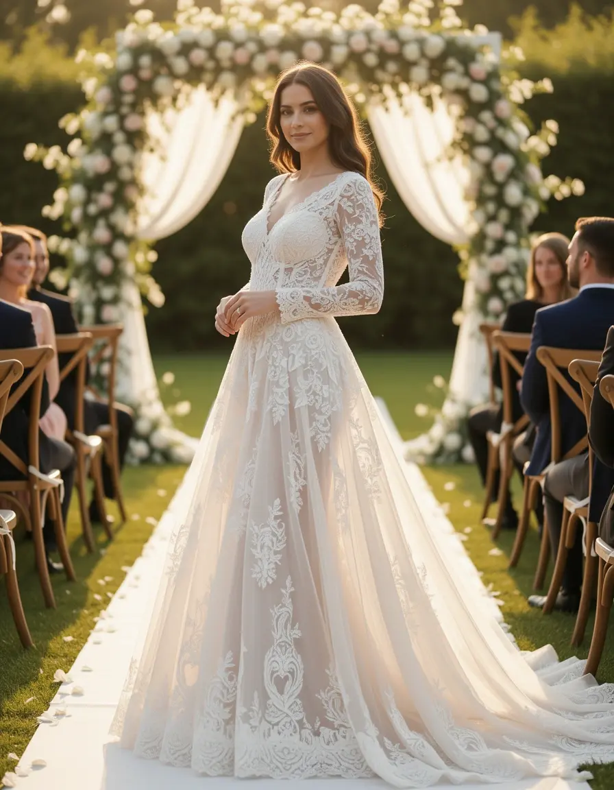 Lace Girl Ceremony Gown