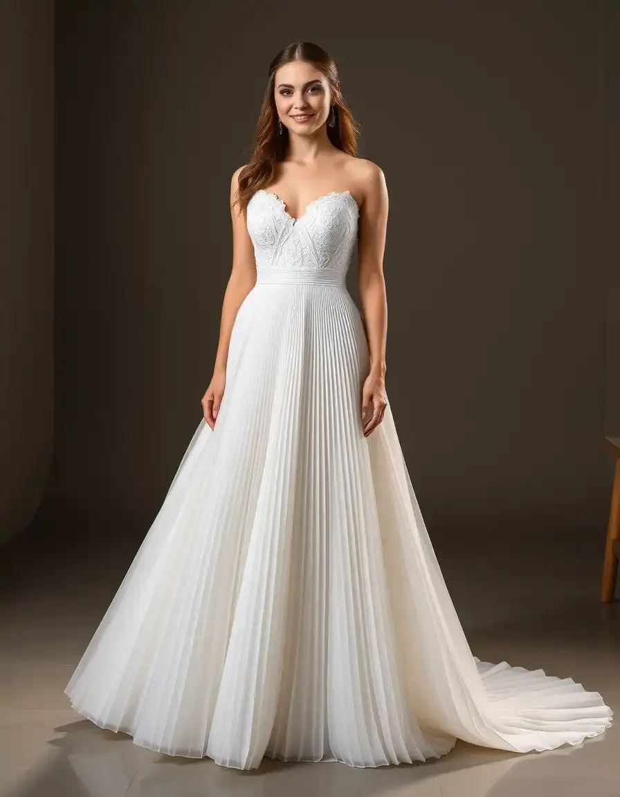 Pleated Niña Gown