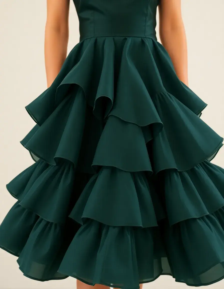 Ruffle Ceremonia Midi