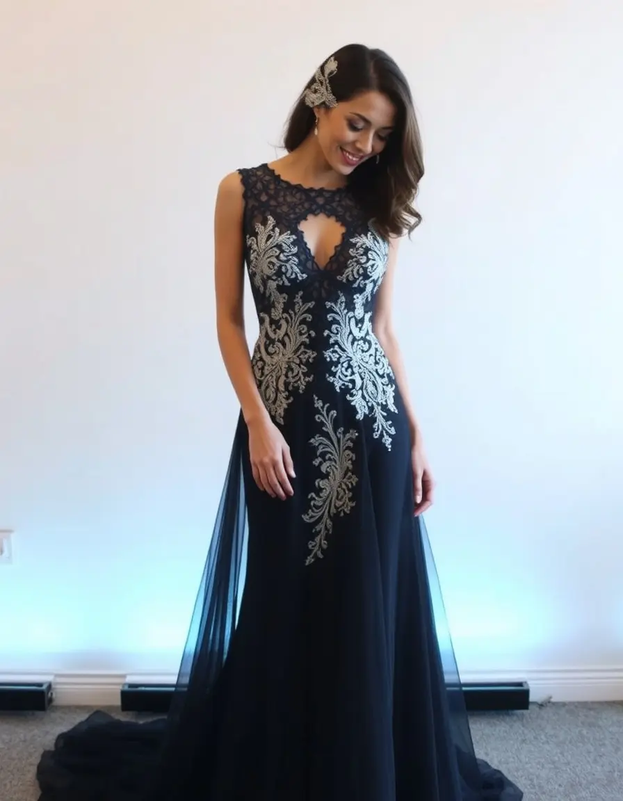 Vestido con encaje elegante para eventos