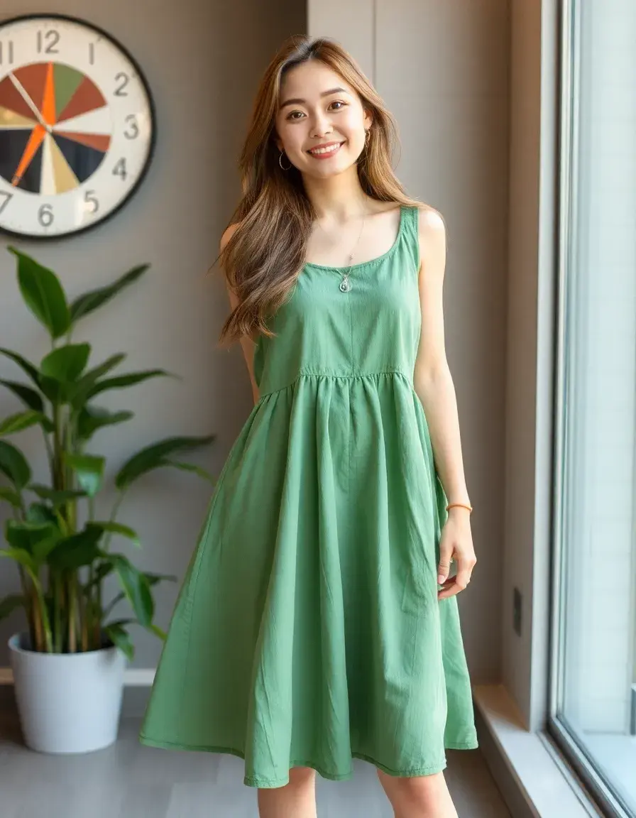 Vestido línea A estilo juvenil madre comunión