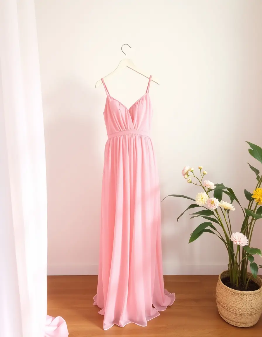 Vestido de chifón fluido para comunión