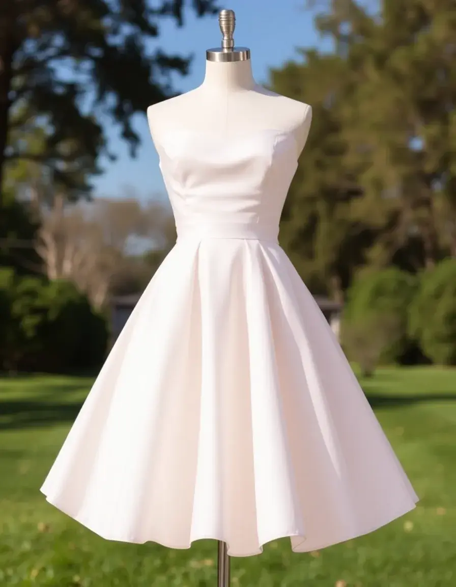 Vestido casual palabra de honor corte en A