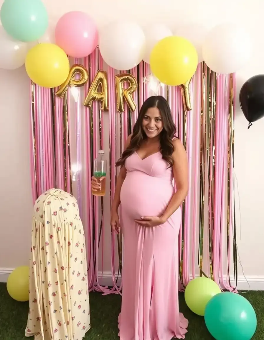 Vestido de fiesta corto premamá moderno