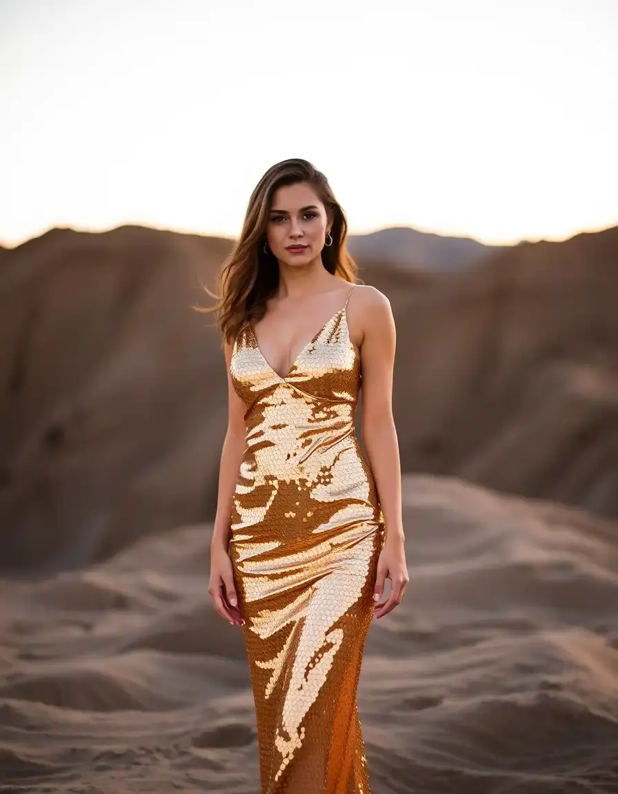 Vestido Dorado de Lentejuelas