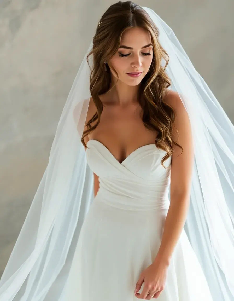 Chiffon Bridal Dress, vestido de novia de chifón ligero