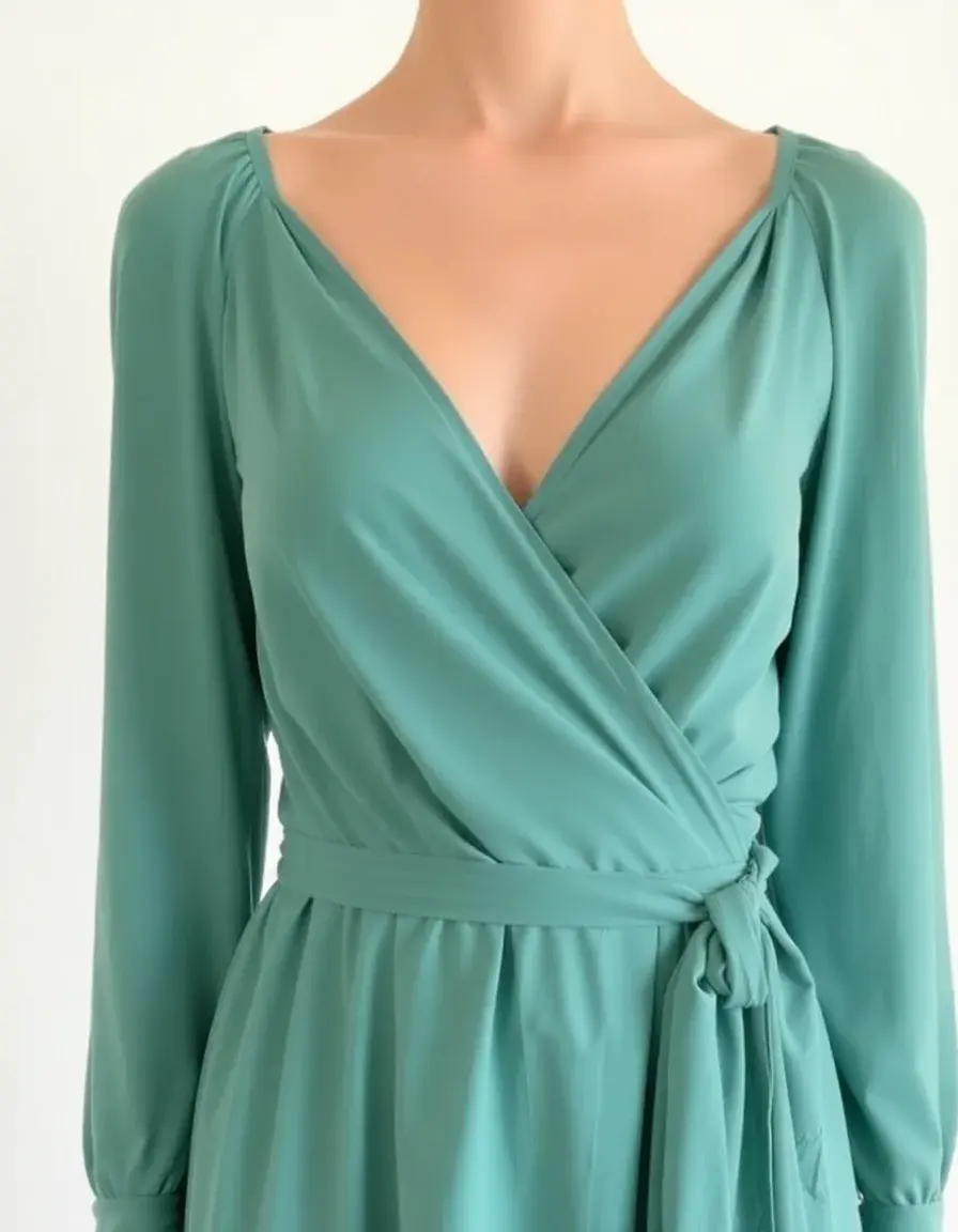Vestido envolvente corte imperio ajustable