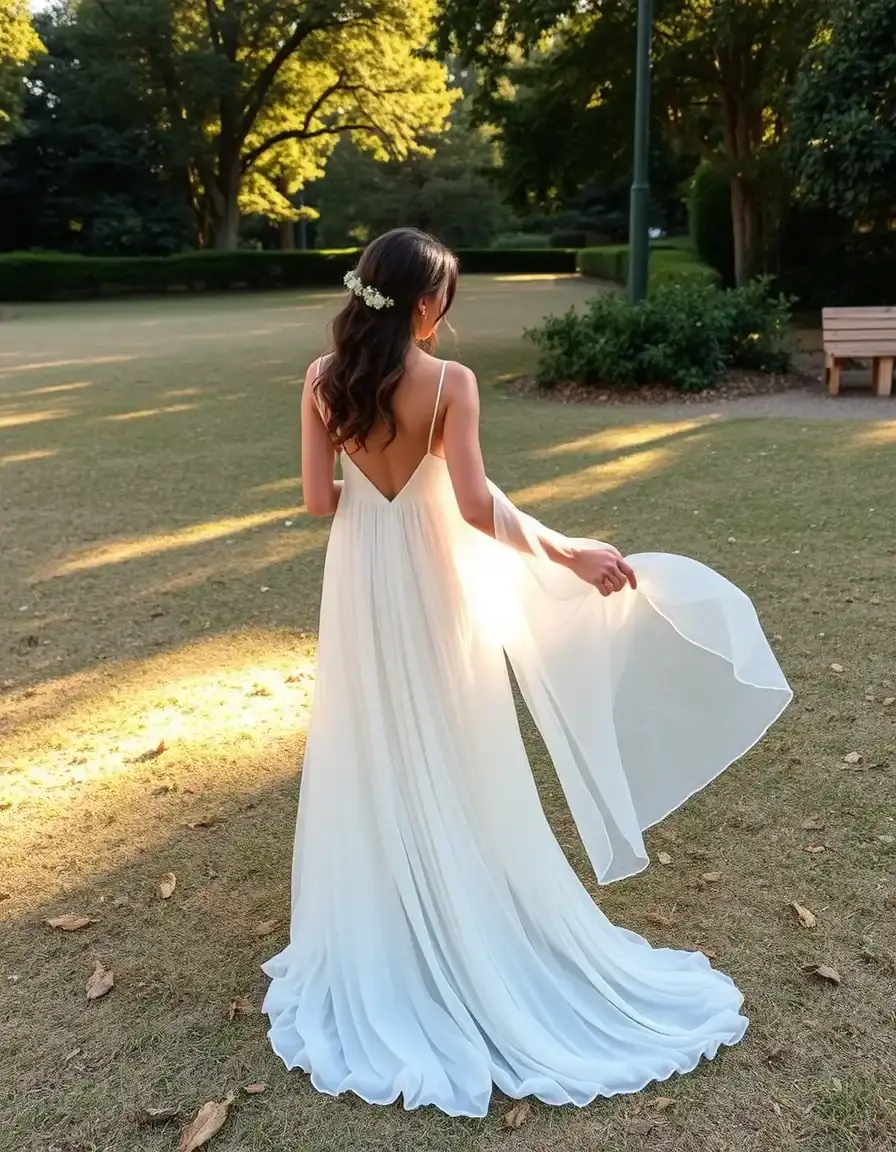 Vestido de boda invitada ligero chifón