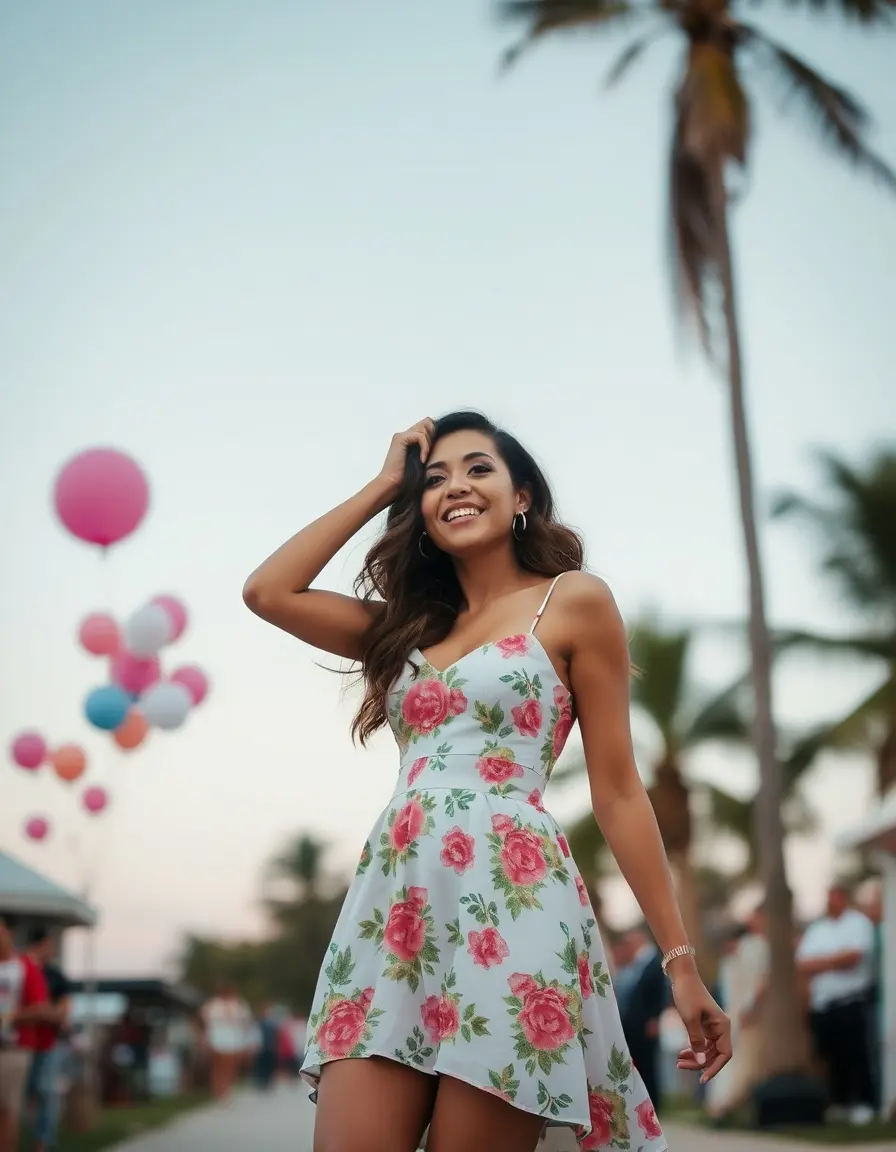 Vestido invitada boda dia estampado línea A
