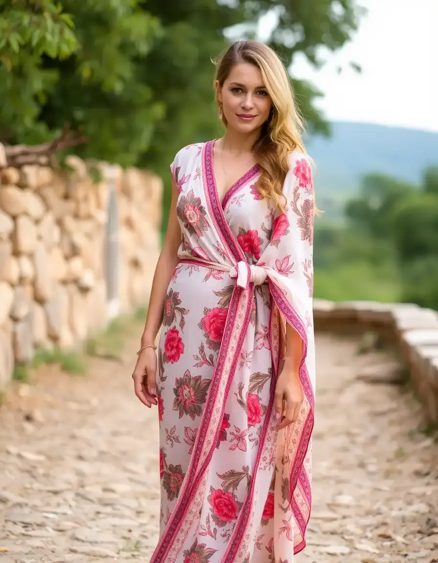 Vestido estilo cruzado wrap para comunion