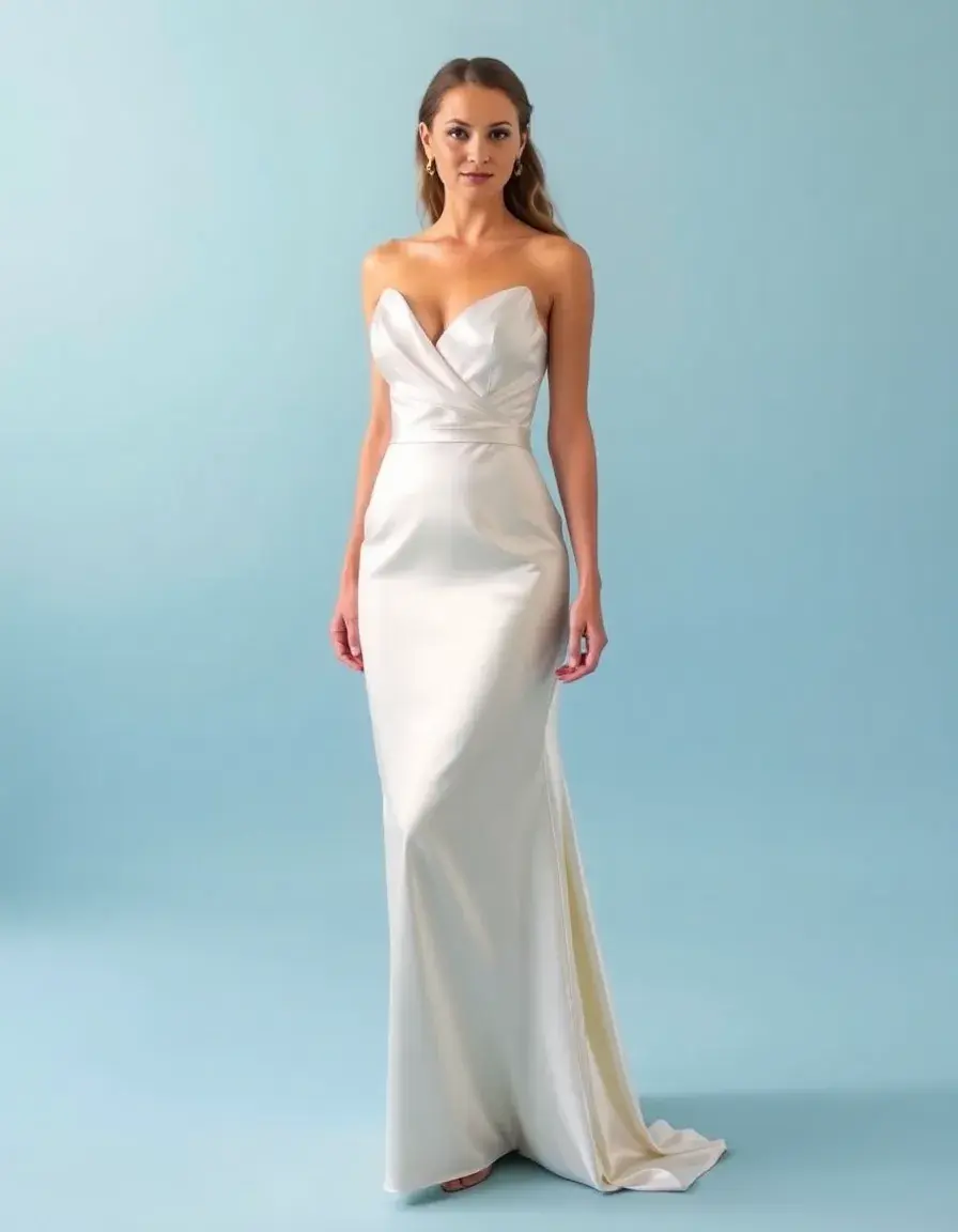 Vestido de saten elegante para madre