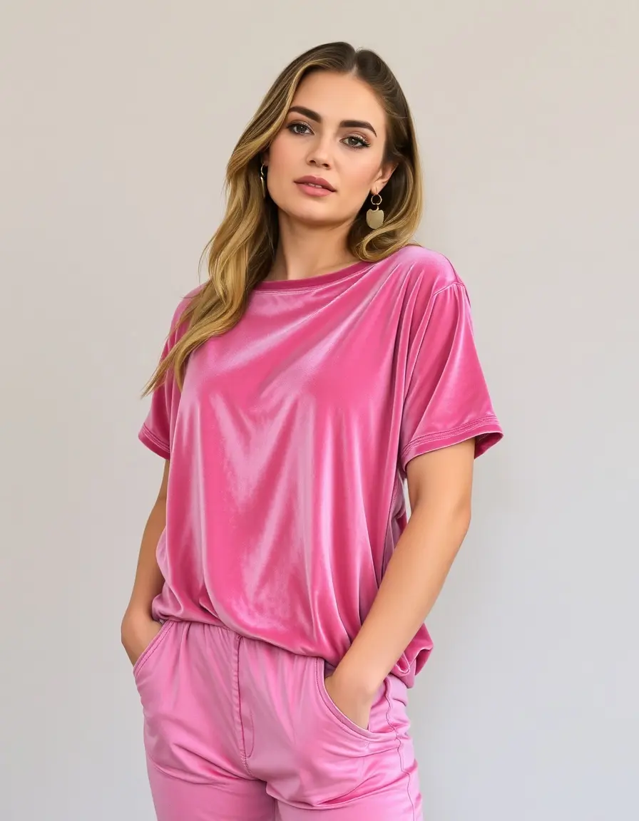Vestido mangas largas corto de terciopelo lujoso