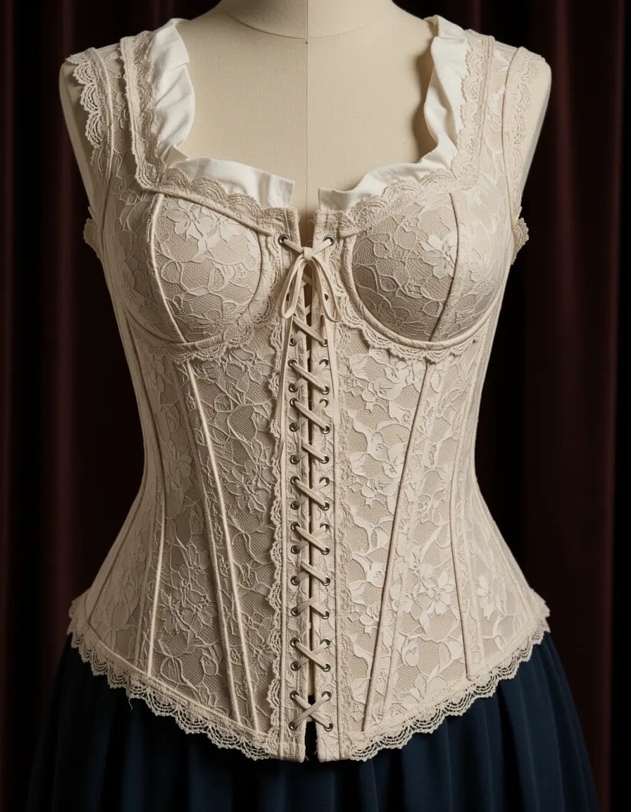 Vestido medieval mujer con corsé de encaje ajustable