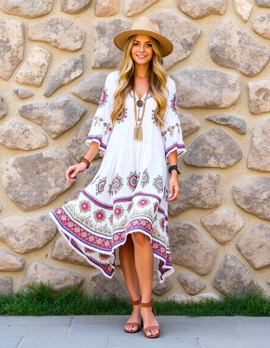 Boho midi woman estilo fluido