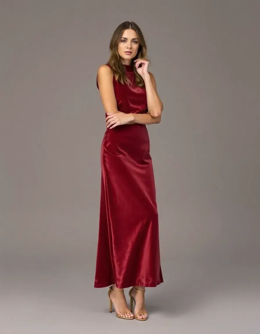 Velvet midi woman terciopelo lujoso