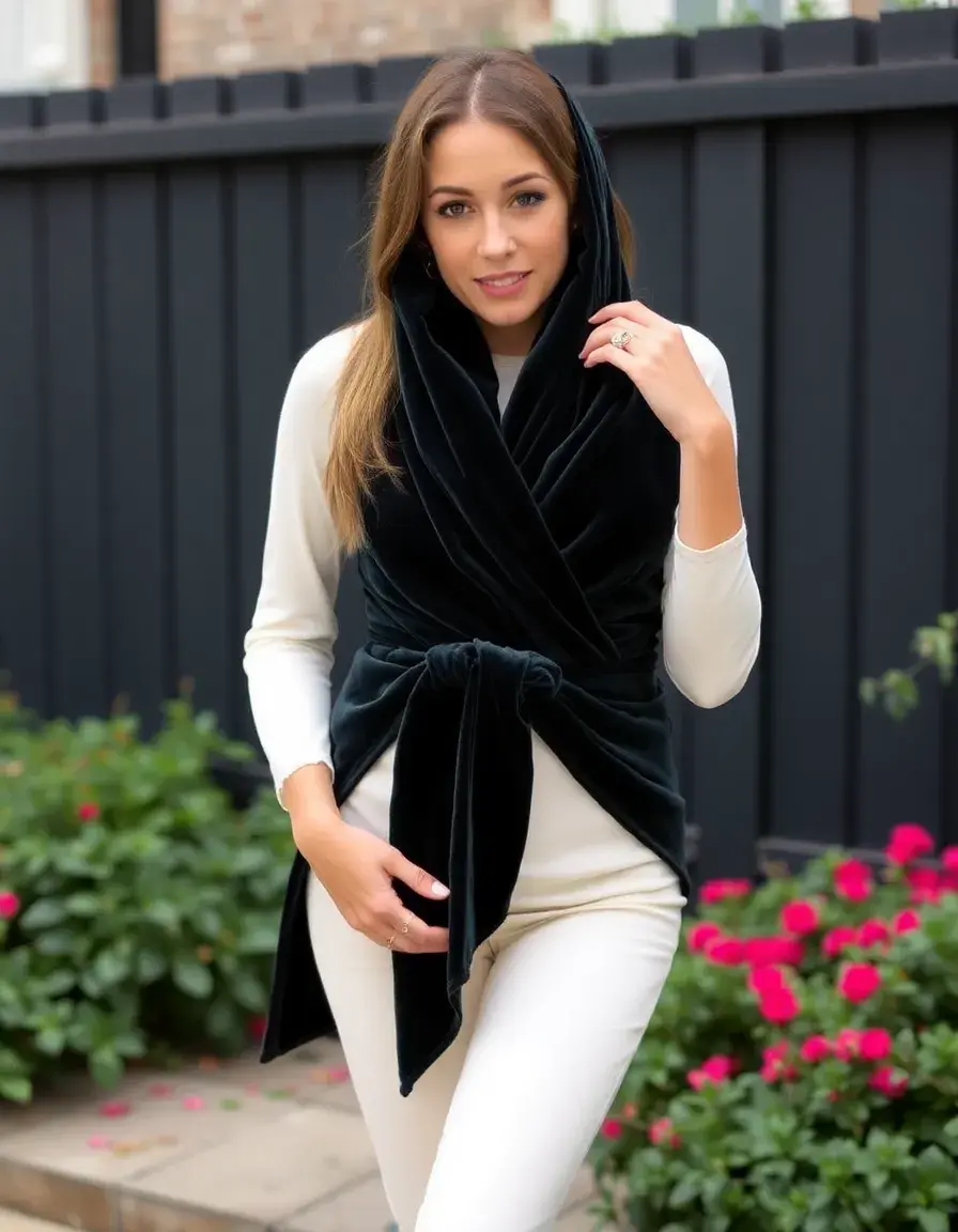 Vestido terciopelo estilo cruzado wrap