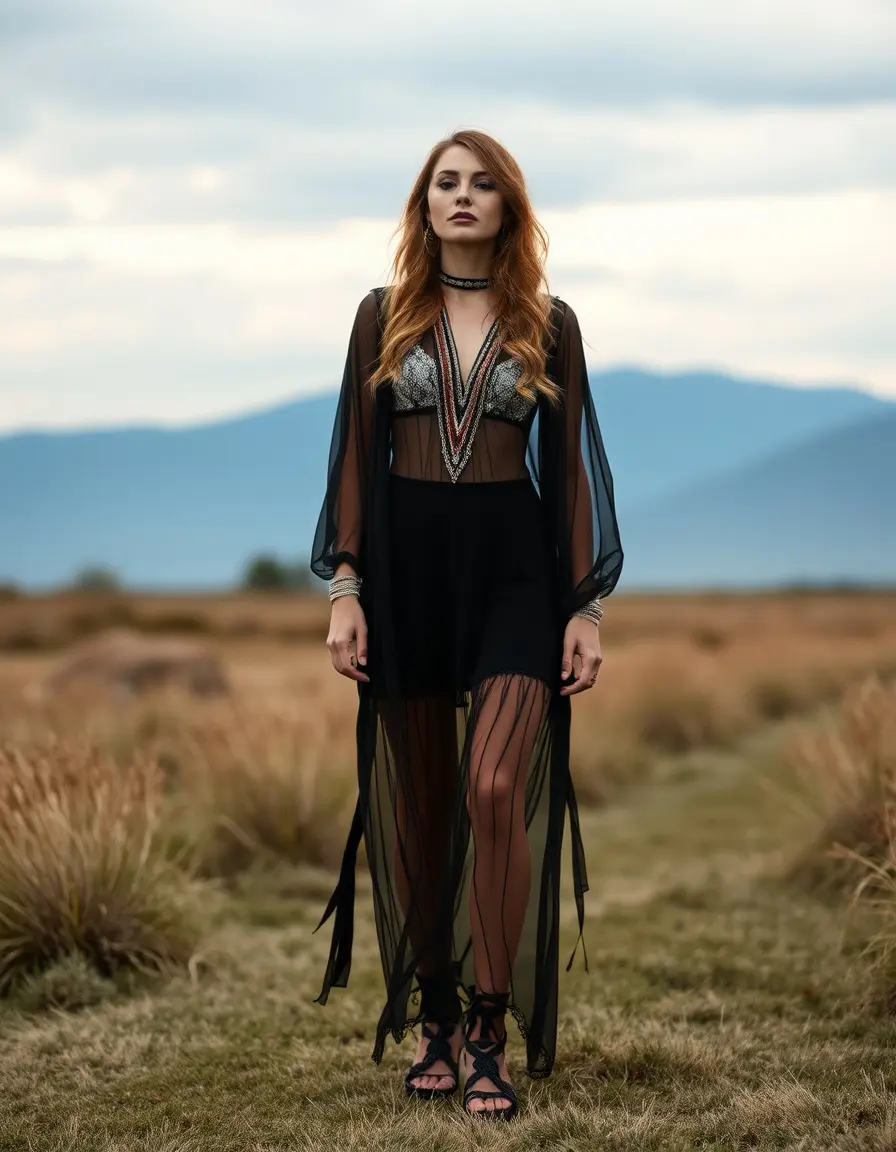 Vestido Boho Transparente