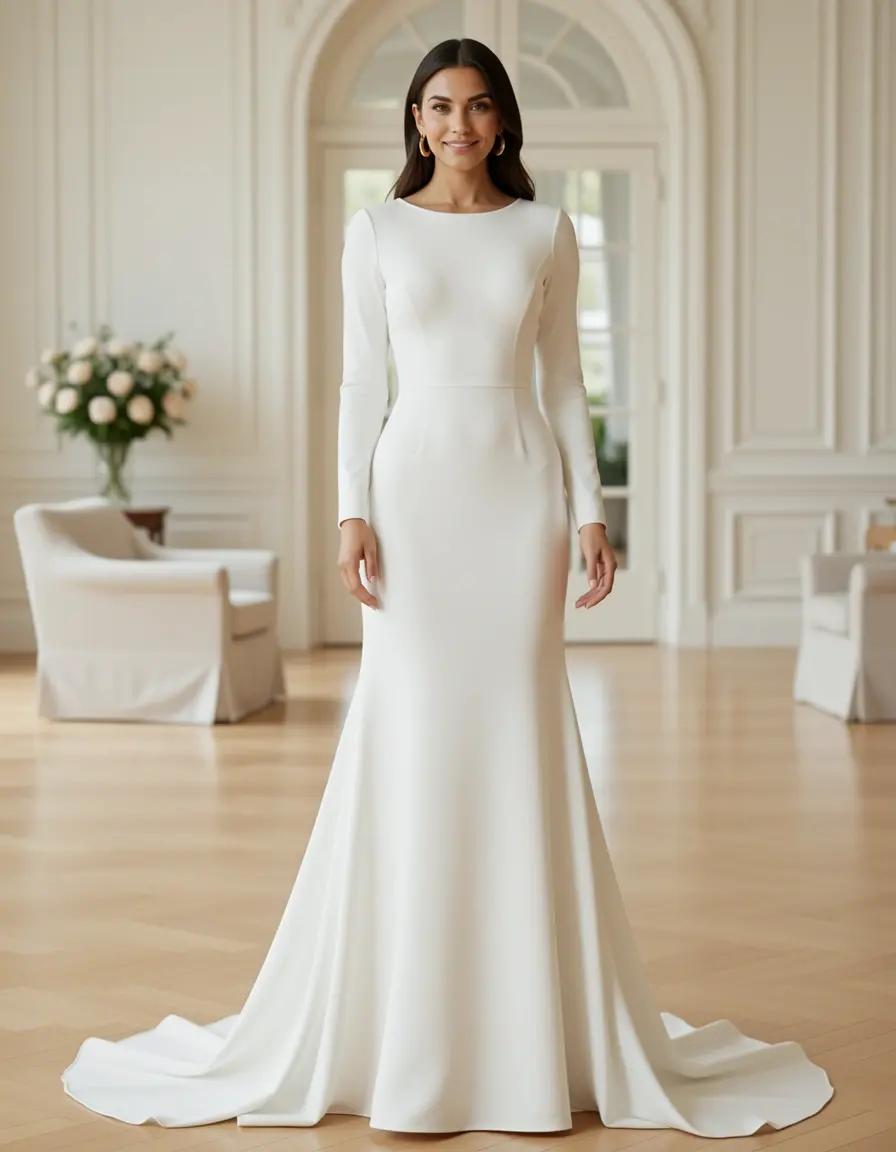 Vestido Blanco Maxi Mujer Elegante