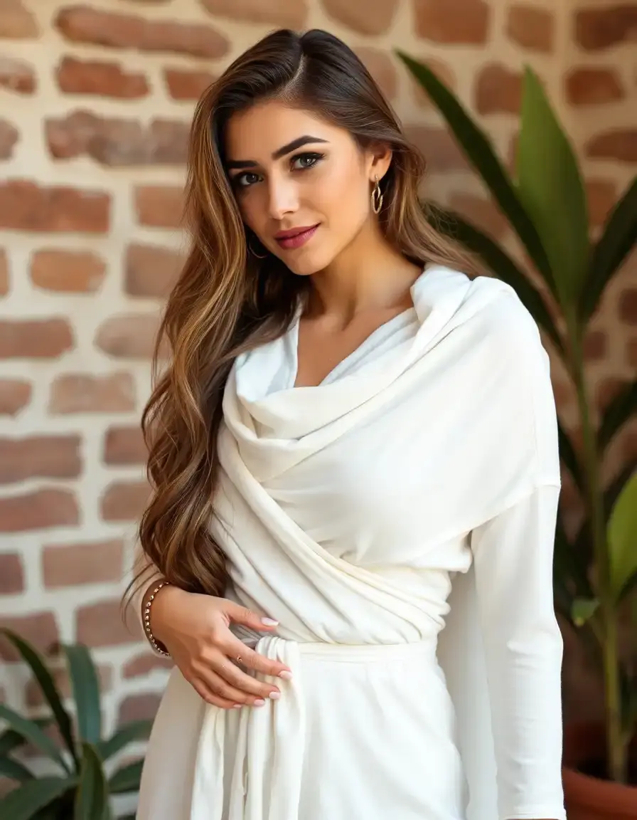 Vestido Blanco Cruzado Ajustable