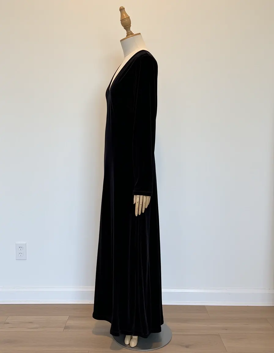 Fiesta Velvet Maxi black side view