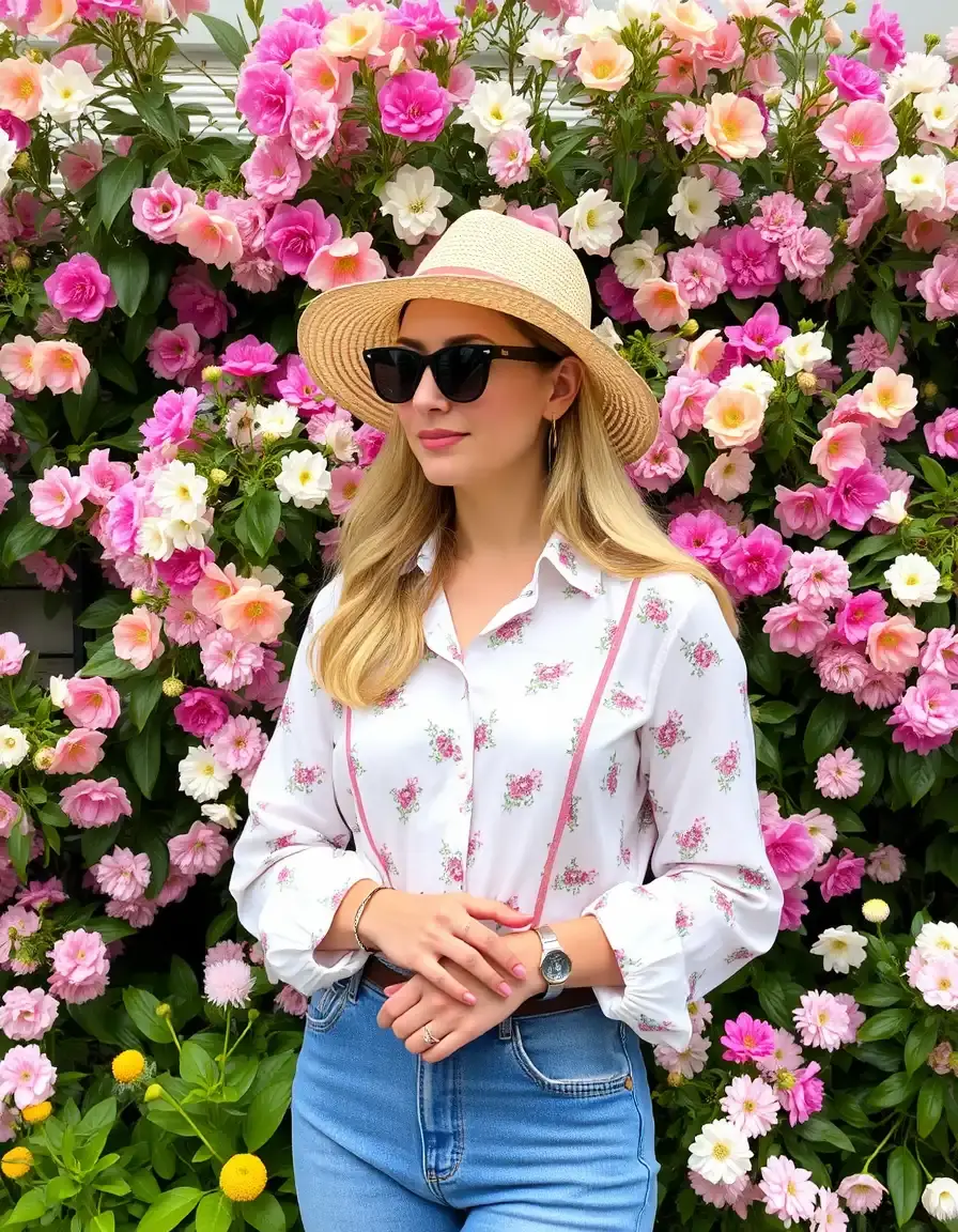 Floral Civil Casual vestido flores fresco