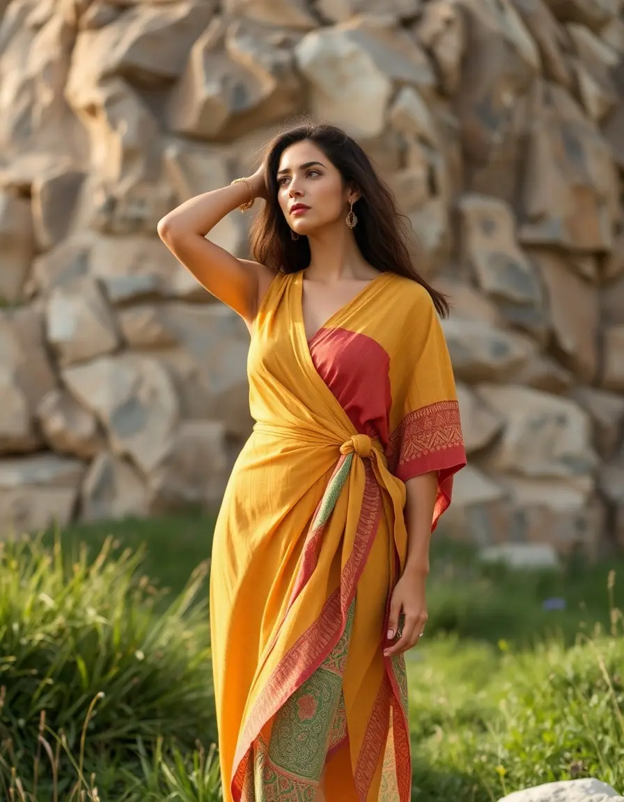 Vestido de coctel estilo wrap