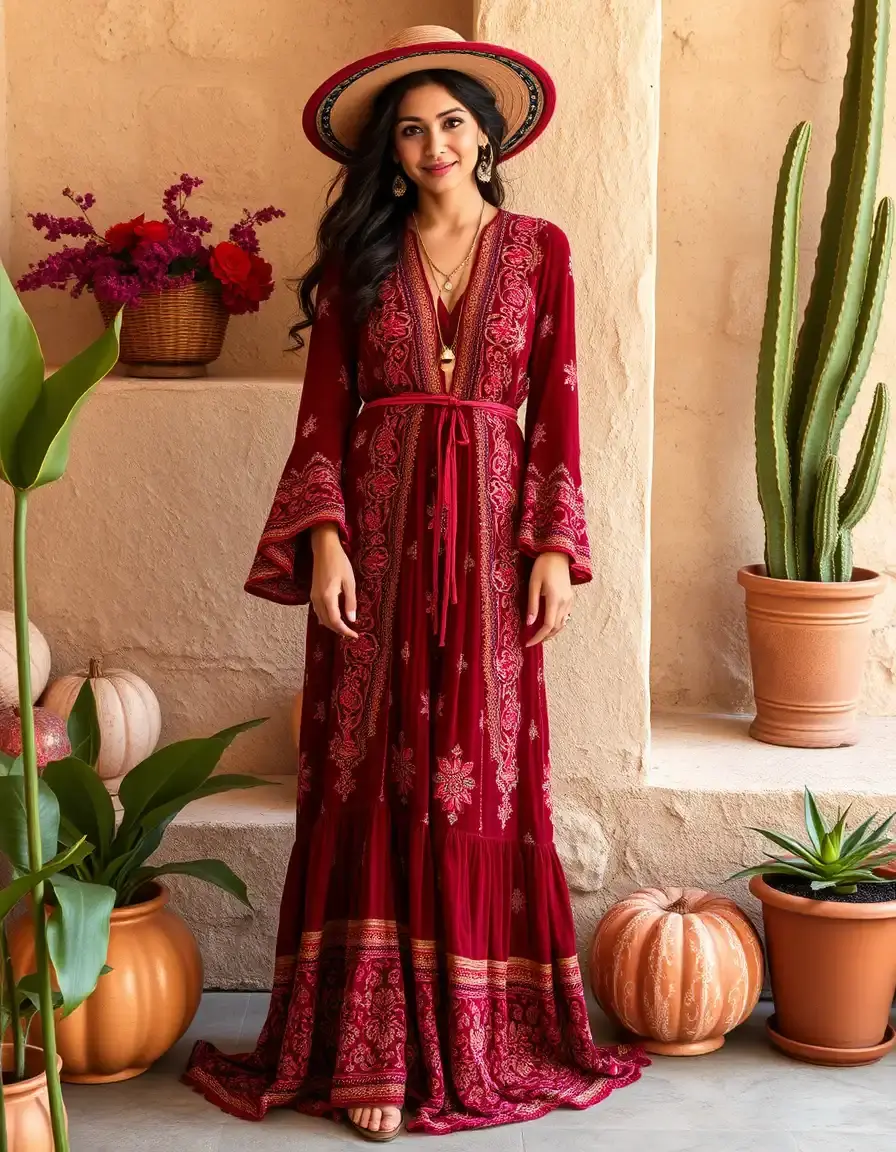 Vestido largo de terciopelo de lujo