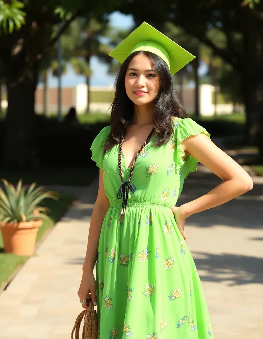 Vestido midi juvenil para graduación