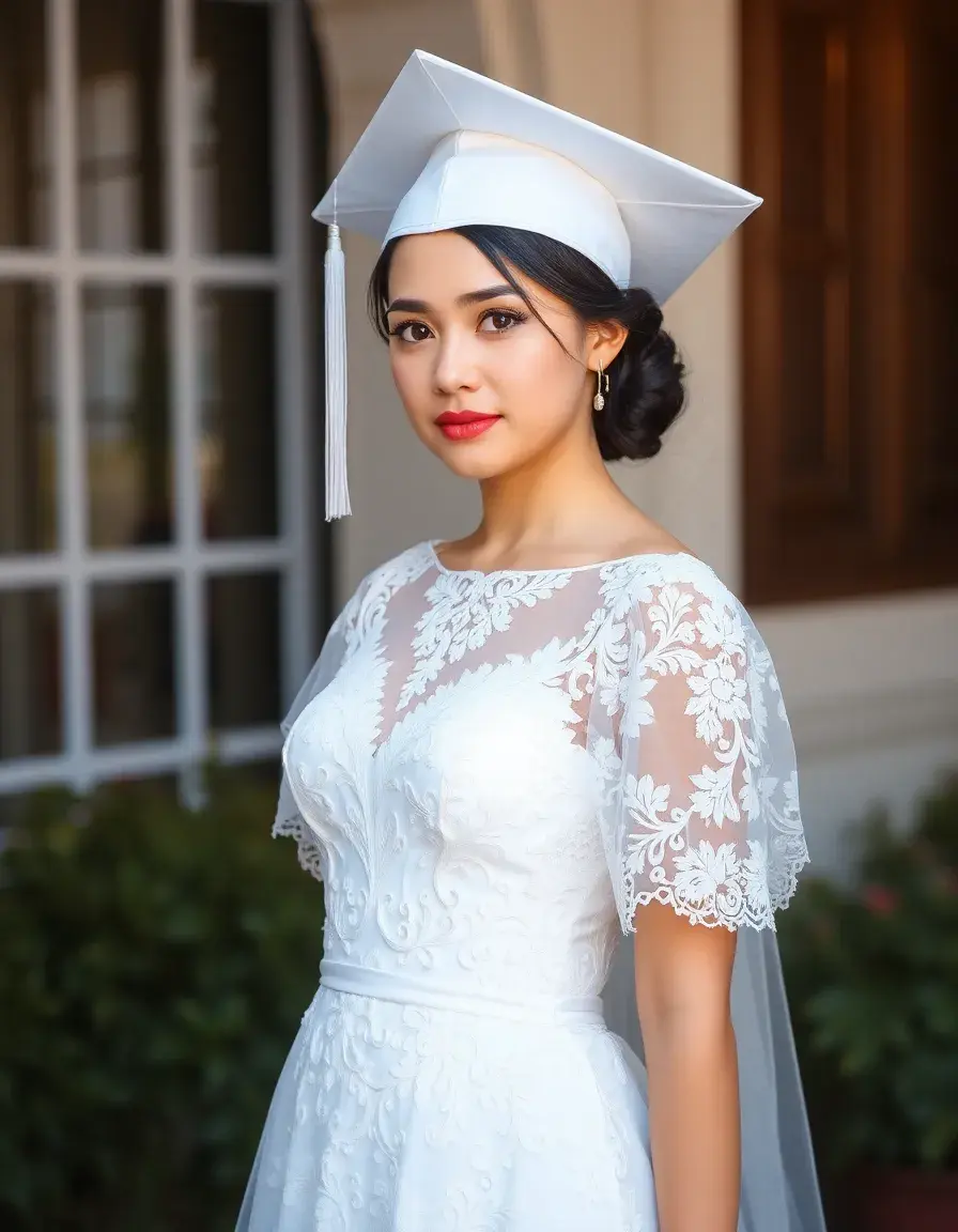 Vestido de encaje romántico juvenil