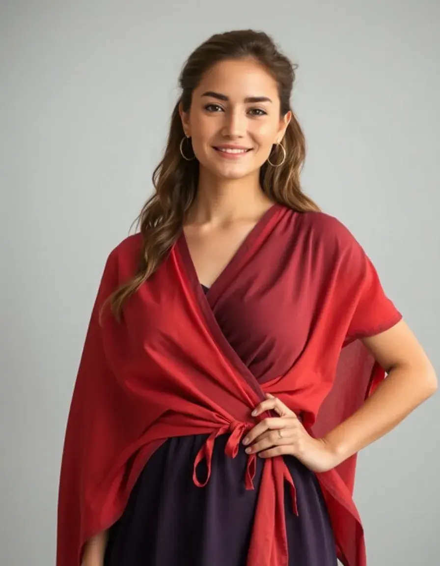 Vestido cruzado estilo wrap juvenil