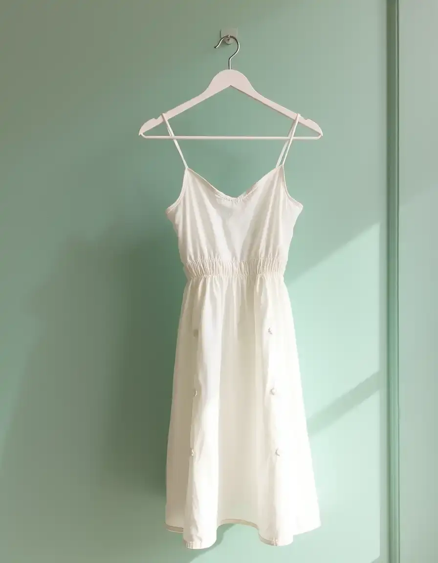 White sundress cotton on hanger